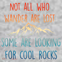 Not All Who Wander Are Lost Some Are Looking For Cool Rocks The Baniff Cuffed Pom Beanie thumb 2