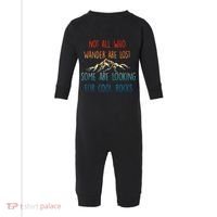 Not All Who Wander Are Lost Some Are Looking For Cool Rocks Infant Fleece One Piece thumb 0