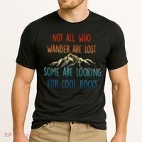 Not All Who Wander Are Lost Some Are Looking For Cool Rocks Cooling Performance Crew T-Shirt thumb 2
