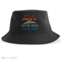Not All Who Wander Are Lost Some Are Looking For Cool Rocks Sustainable Bucket Hat thumb 0