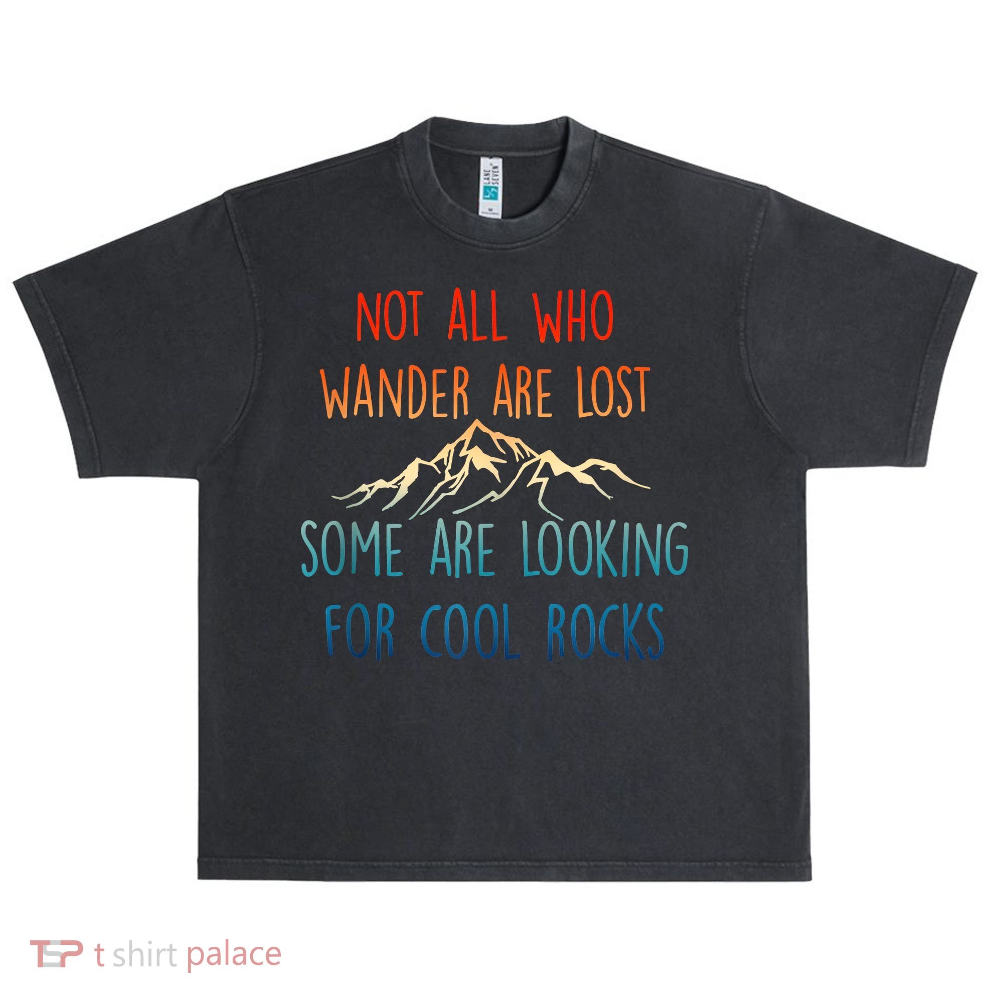 Not All Who Wander Are Lost Some Are Looking For Cool Rocks Urban Oversized Heavyweight T-Shirt
