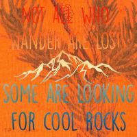 Not All Who Wander Are Lost Some Are Looking For Cool Rocks Kati Licensed 12" Camo Cuffed Beanie thumb 2