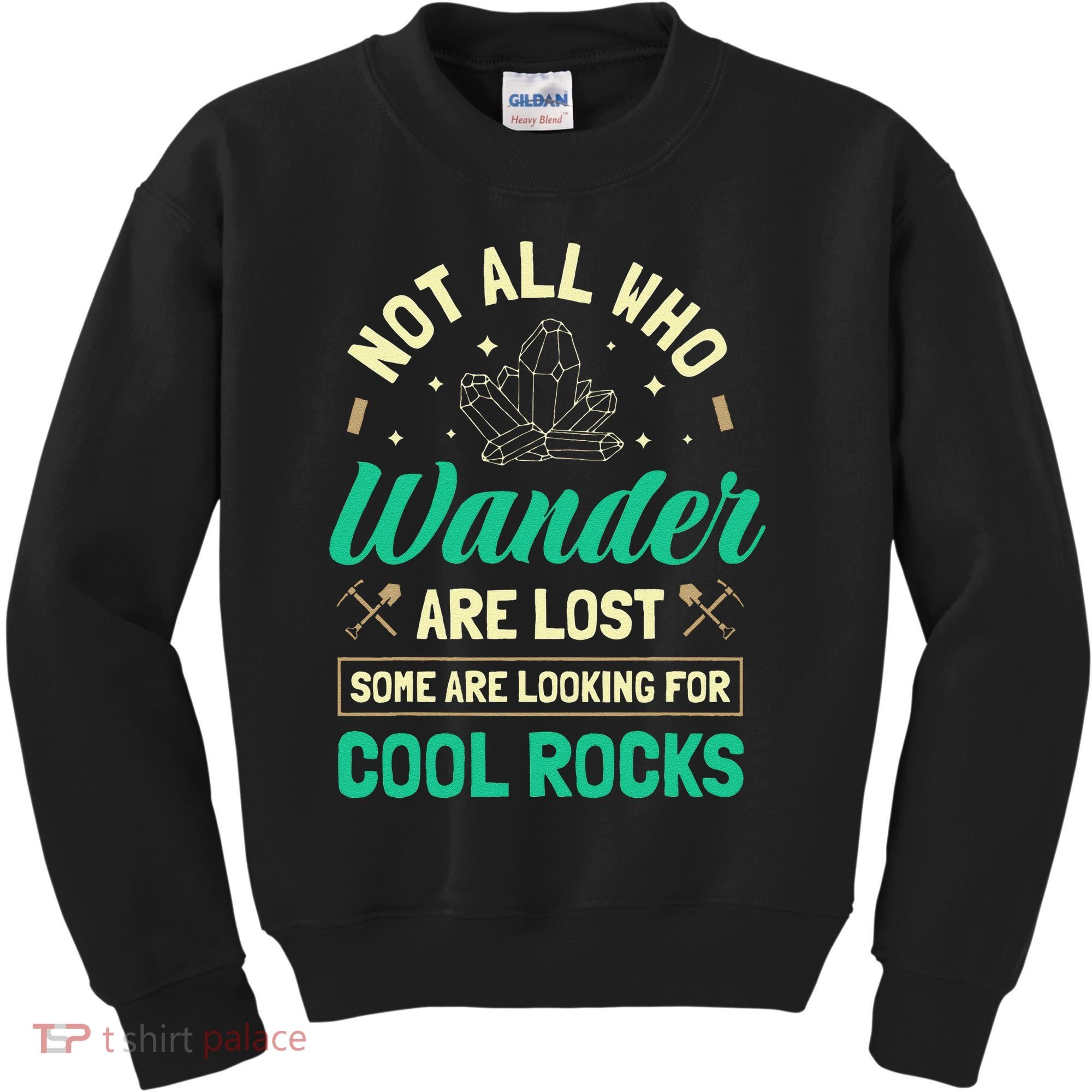 Not All Who Wander Are Lost Some Are Looking For Cool Rocks Kids Sweatshirt
