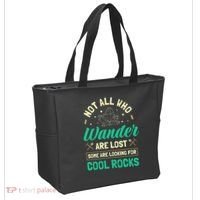 Not All Who Wander Are Lost Some Are Looking For Cool Rocks Tote Bag thumb 2
