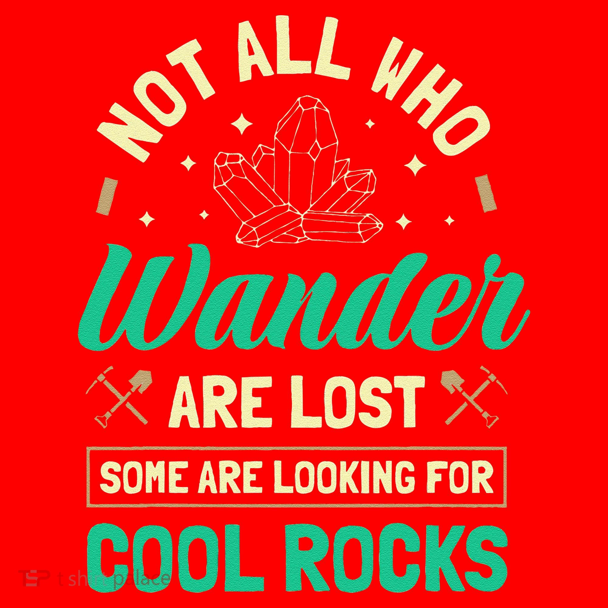 Not All Who Wander Are Lost Some Are Looking For Cool Rocks Santa Hat