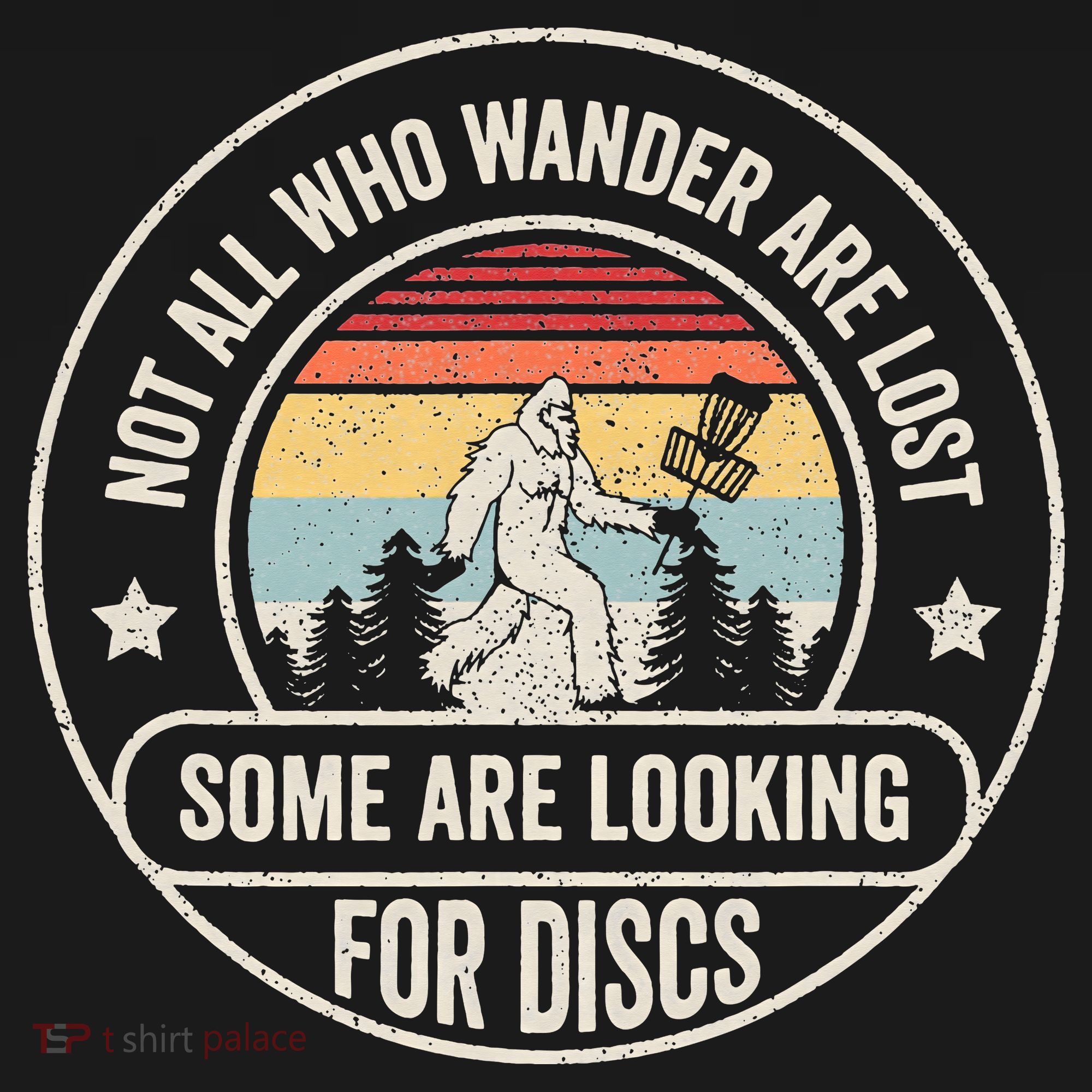 Not All Who Wander Are Lost Disc Golf Father's Day T-Shirt