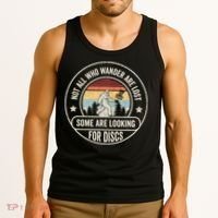 Not All Who Wander Are Lost Disc Golf Father's Day Tank Top thumb 3