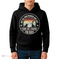 Not All Who Wander Are Lost Disc Golf Father's Day Kids Hoodie thumb 4