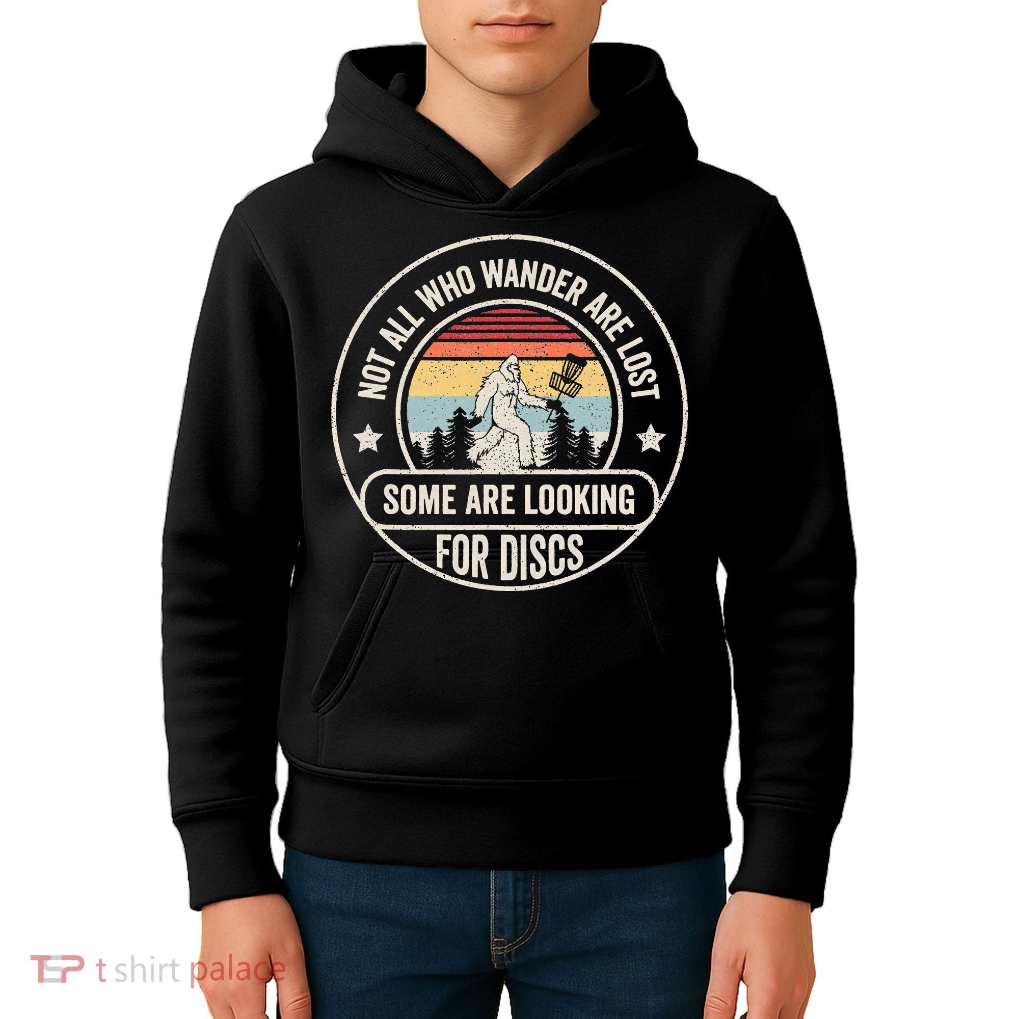 Not All Who Wander Are Lost Disc Golf Father's Day Kids Hoodie