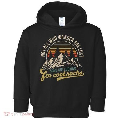 Not All Who Wander Are Lost Some Are Looking For Cool Rocks Toddler Hoodie