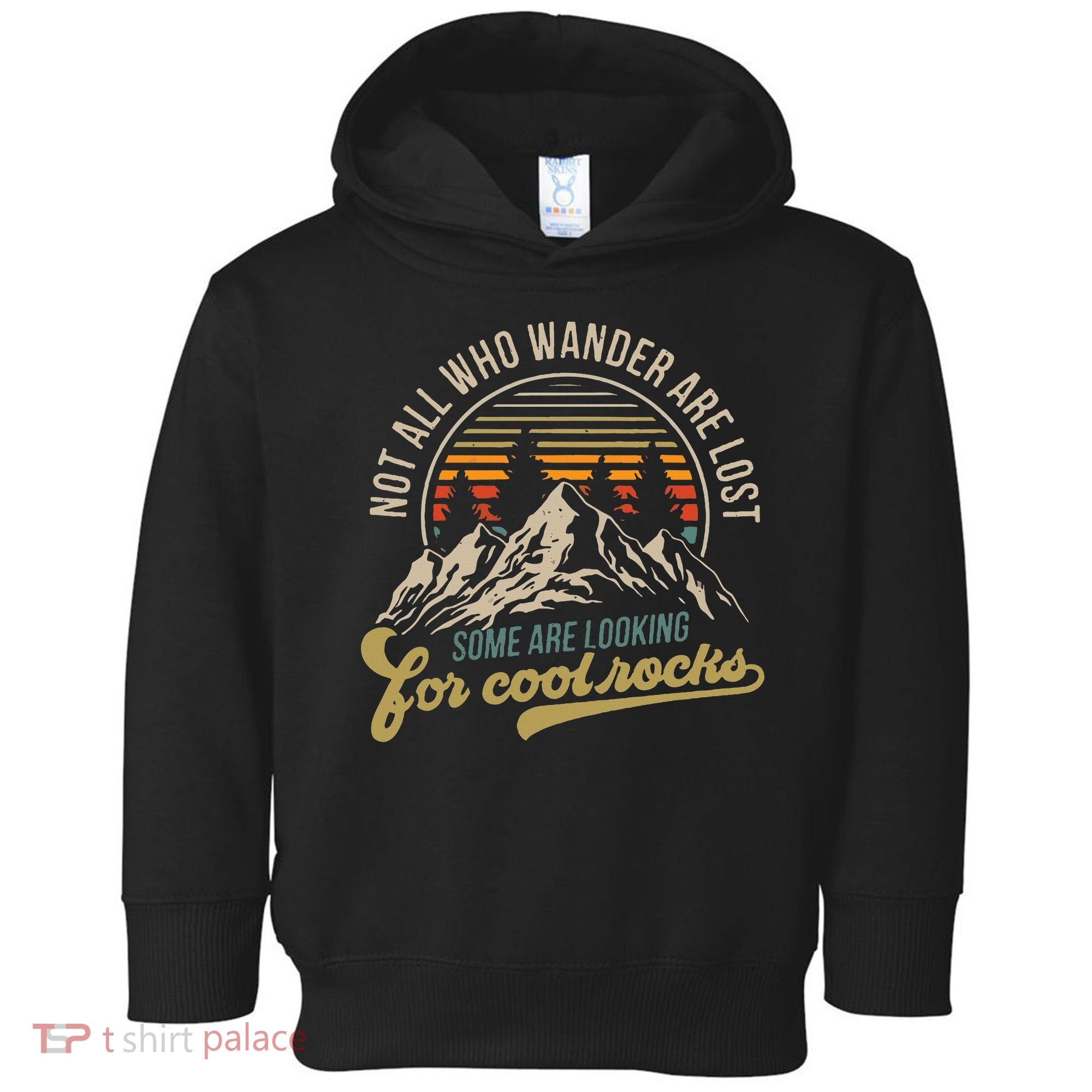 Not All Who Wander Are Lost Some Are Looking For Cool Rocks Toddler Hoodie