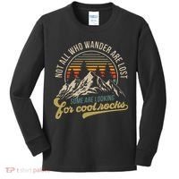 Not All Who Wander Are Lost Some Are Looking For Cool Rocks Kids Long Sleeve Shirt thumb 0