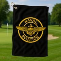 Naval Aviation Wings Patch Golf Towel thumb 1