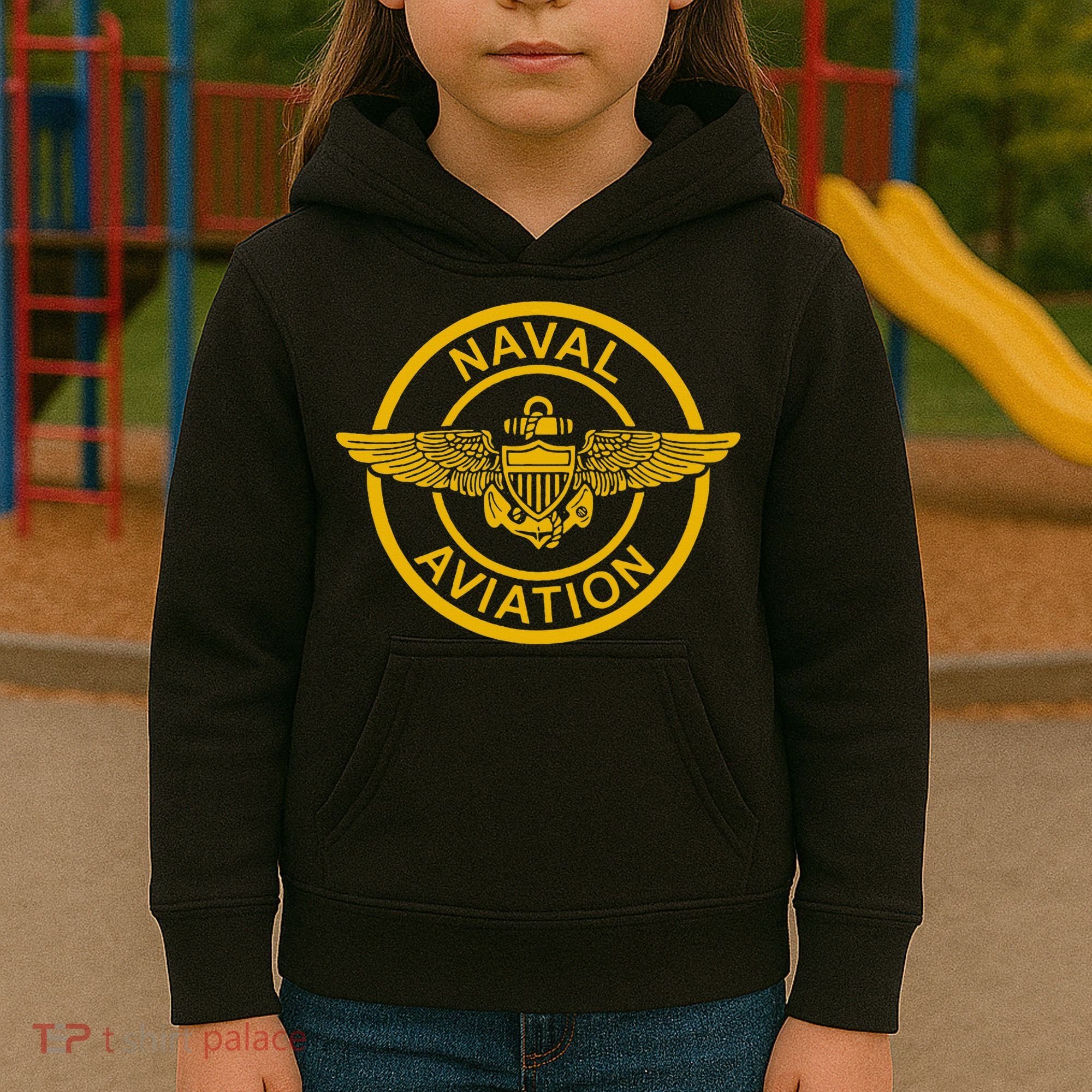 Naval Aviation Wings Patch Kids Hoodie
