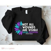 Not All Wounds Are Visible Suicide Awareness Mental Health Sweatshirt thumb 2