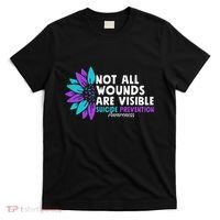 Not All Wounds Are Visible Suicide Awareness Mental Health T-Shirt thumb 0
