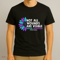 Not All Wounds Are Visible Suicide Awareness Mental Health T-Shirt thumb 3