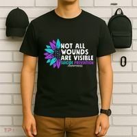 Not All Wounds Are Visible Suicide Awareness Mental Health T-Shirt thumb 6