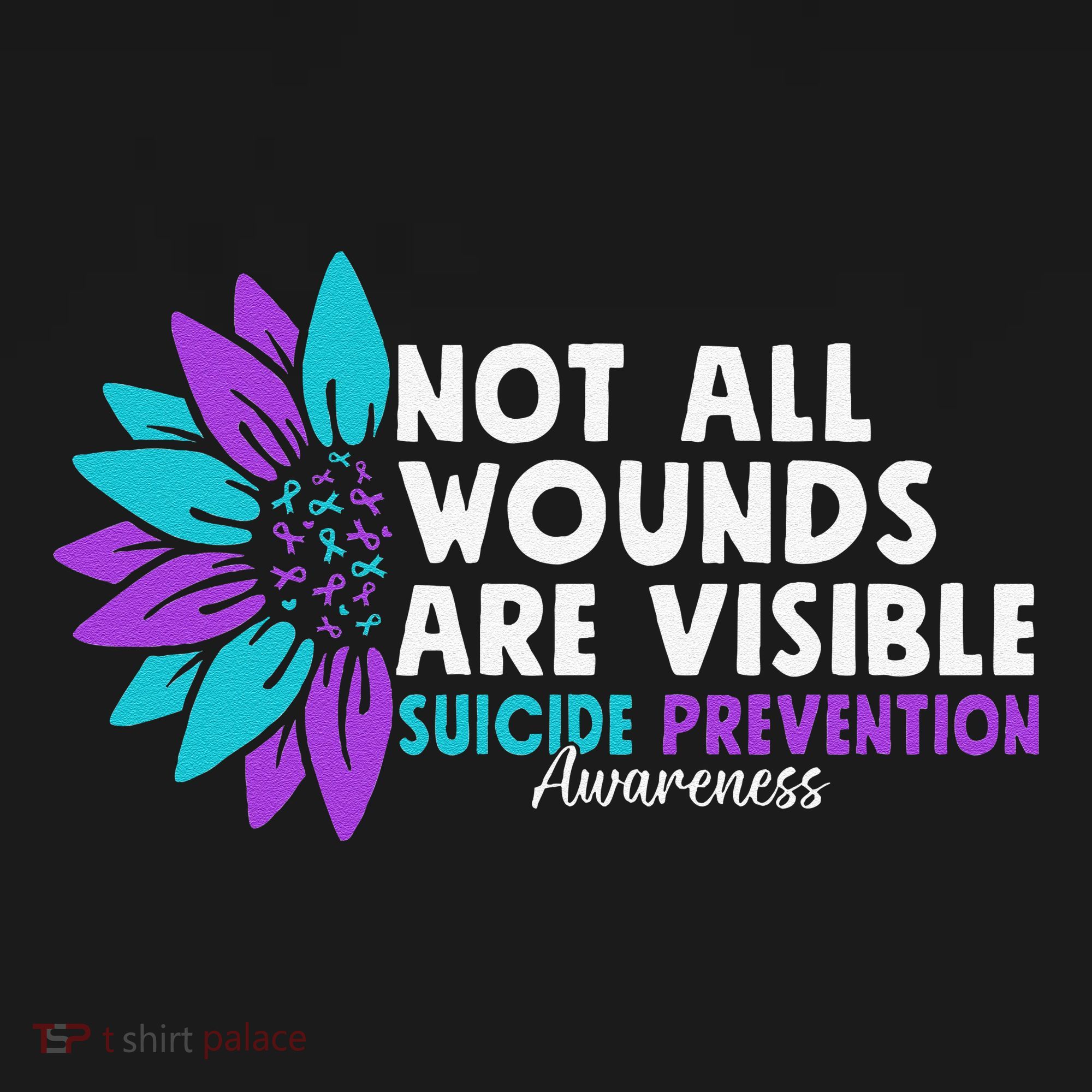 Not All Wounds Are Visible Suicide Awareness Mental Health T-Shirt