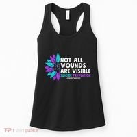 Not All Wounds Are Visible Suicide Awareness Mental Health Women's Tank Top thumb 0