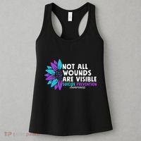 Not All Wounds Are Visible Suicide Awareness Mental Health Women's Tank Top thumb 3