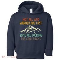 Not All Who Wander Are Lost Some Are Looking For Cool Rocks Toddler Hoodie thumb 0