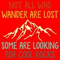 Not All Who Wander Are Lost Some Are Looking For Cool Rocks Santa Hat thumb 1