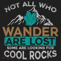 Not All Who Wander Are Lost Some Are Looking For Cool Rocks Women's Sweatshirt thumb 2