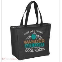 Not All Who Wander Are Lost Some Are Looking For Cool Rocks Tote Bag thumb 2