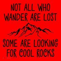 Not All Who Wander Are Lost Some Are Looking For Cool Rocks Santa Hat thumb 1