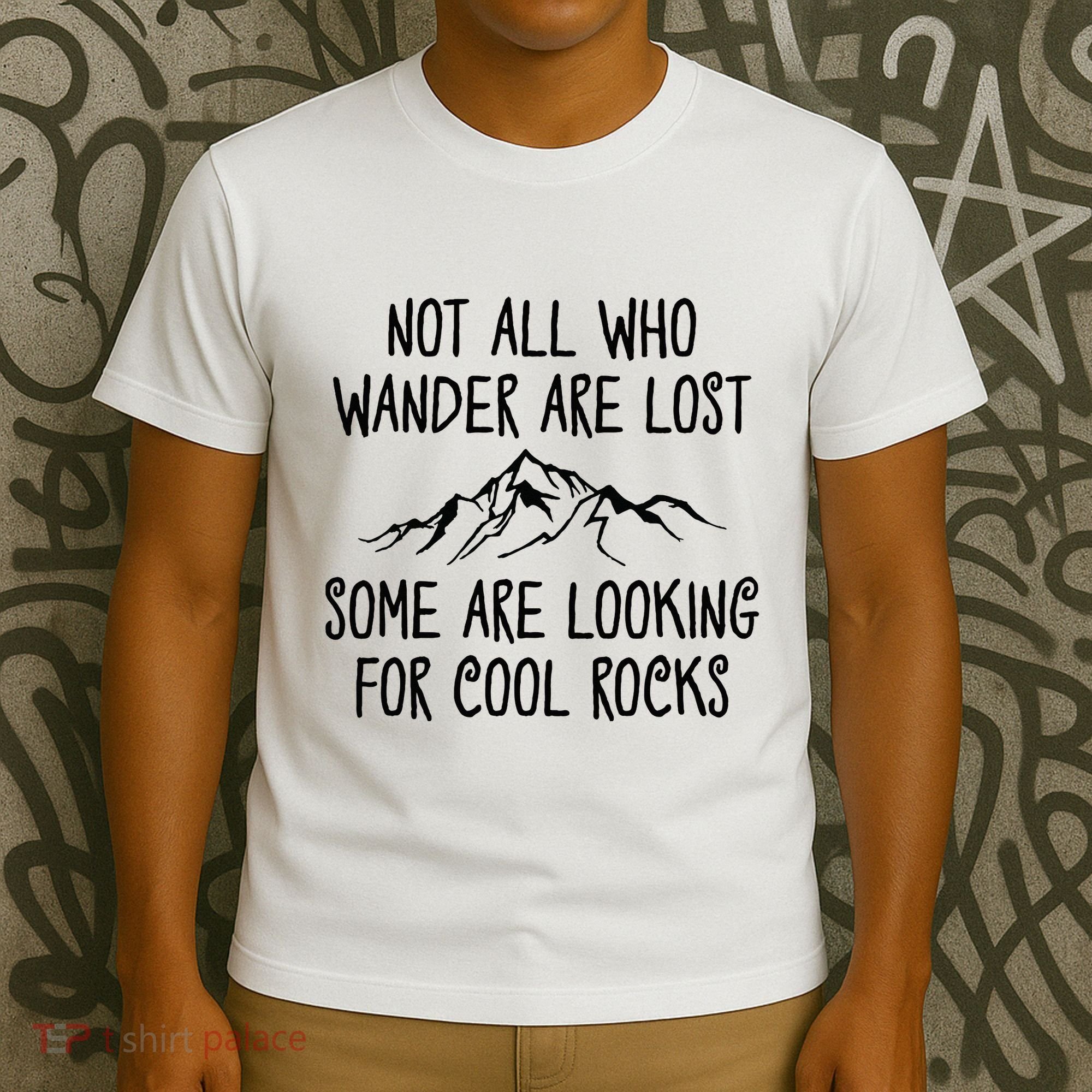 Not All Who Wander Are Lost Some Are Looking For Cool Rocks T-Shirt