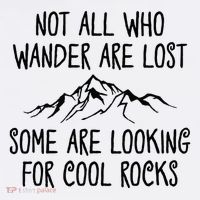 Not All Who Wander Are Lost Some Are Looking For Cool Rocks Baby Bodysuit thumb 2