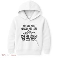 Not All Who Wander Are Lost Some Are Looking For Cool Rocks Kids Hoodie thumb 0