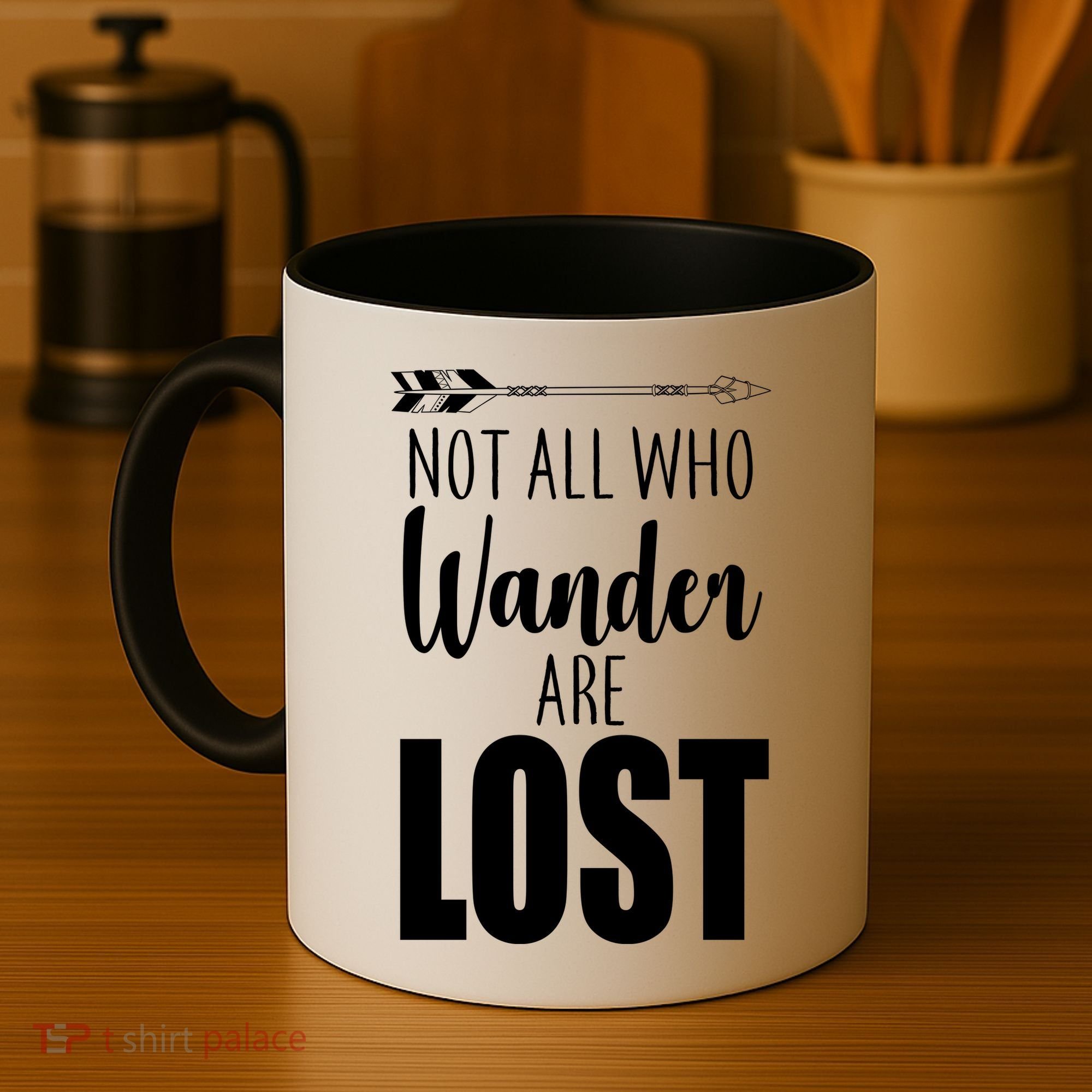 Not All Who Wander Are Lost Arrow Coffee Mug