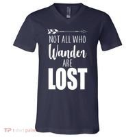 Not All Who Wander Are Lost Arrow V-Neck T-Shirt thumb 0