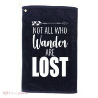 Not All Who Wander Are Lost Arrow Golf Towel thumb 0