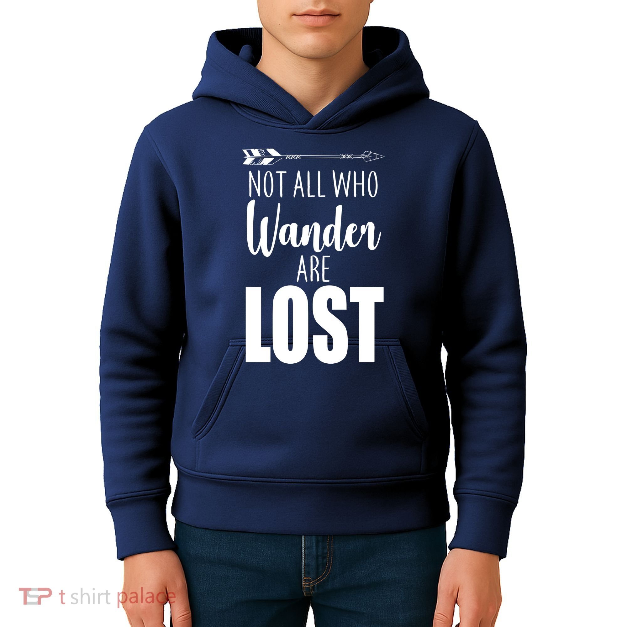 Not All Who Wander Are Lost Arrow Kids Hoodie