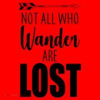 Not All Who Wander Are Lost Arrow Santa Hat thumb 1