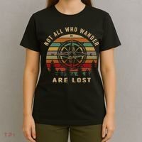 Not All Who Wander Are Lost Funny Outdoor Hiking Traveling T-Shirt thumb 4