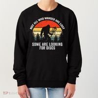 Not All Who Wander Are Lost Disc Golf Bigfoot Christmas Women's Sweatshirt thumb 0