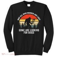 Not All Who Wander Are Lost Disc Golf Bigfoot Christmas Sweatshirt thumb 0