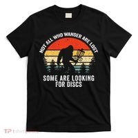 Not All Who Wander Are Lost Disc Golf Bigfoot Christmas T-Shirt thumb 0
