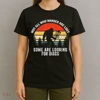 Not All Who Wander Are Lost Disc Golf Bigfoot Christmas T-Shirt thumb 4