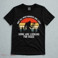 Not All Who Wander Are Lost Disc Golf Bigfoot Christmas T-Shirt thumb 5
