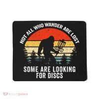 Not All Who Wander Are Lost Disc Golf Bigfoot Christmas Mousepad thumb 0