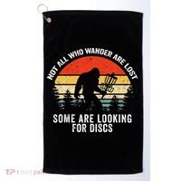 Not All Who Wander Are Lost Disc Golf Bigfoot Christmas Golf Towel thumb 0