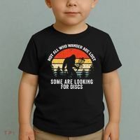 Not All Who Wander Are Lost Disc Golf Bigfoot Christmas Toddler T-Shirt thumb 2