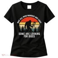 Not All Who Wander Are Lost Disc Golf Bigfoot Christmas Women's T-Shirt thumb 0