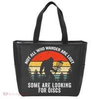 Not All Who Wander Are Lost Disc Golf Bigfoot Christmas Tote Bag thumb 0