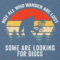 Not All Who Wander Are Lost Disc Golf Bigfoot Christmas Garment-Dyed Sweatshirt thumb 2